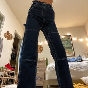 Dark wash brandy Melville cargo pants